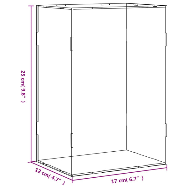 Displaybox Transparent 17x12x25 cm Acryl