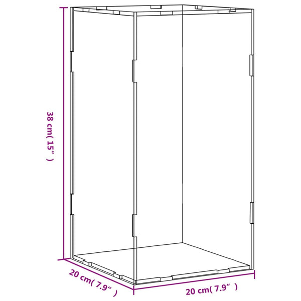 Displaybox Transparent 20x20x38 cm Acryl