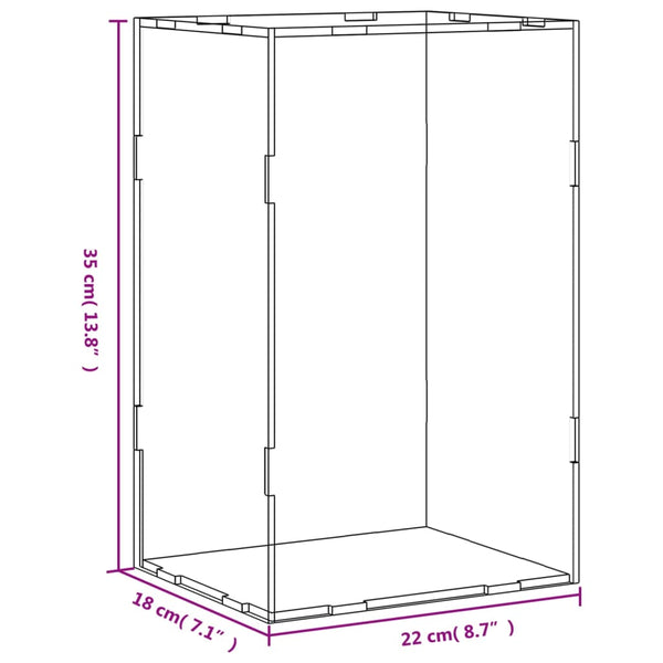 Displaybox Transparent 22x18x35 cm Acryl