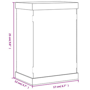 Vitrine Transparent 17x12x25 cm Acryl
