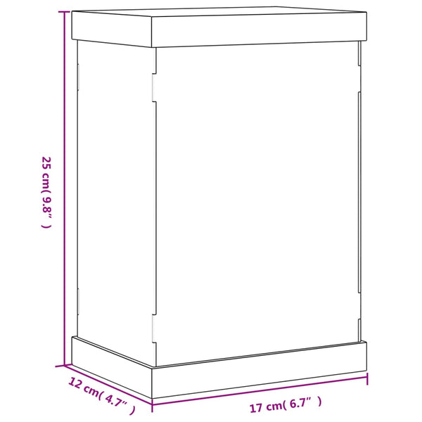 Vitrine Transparent 17x12x25 cm Acryl