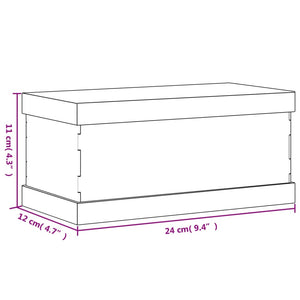 Vitrine Transparent 24x12x11 cm Acryl