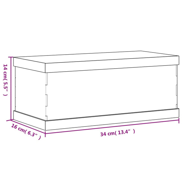 Vitrine Transparent 34x16x14 cm Acryl