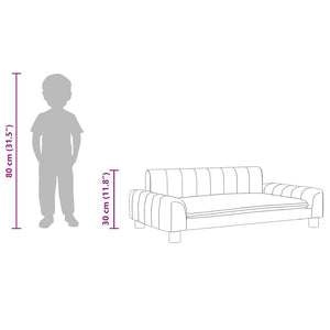 Creme Kindersofa, 90cm Stoffcouch