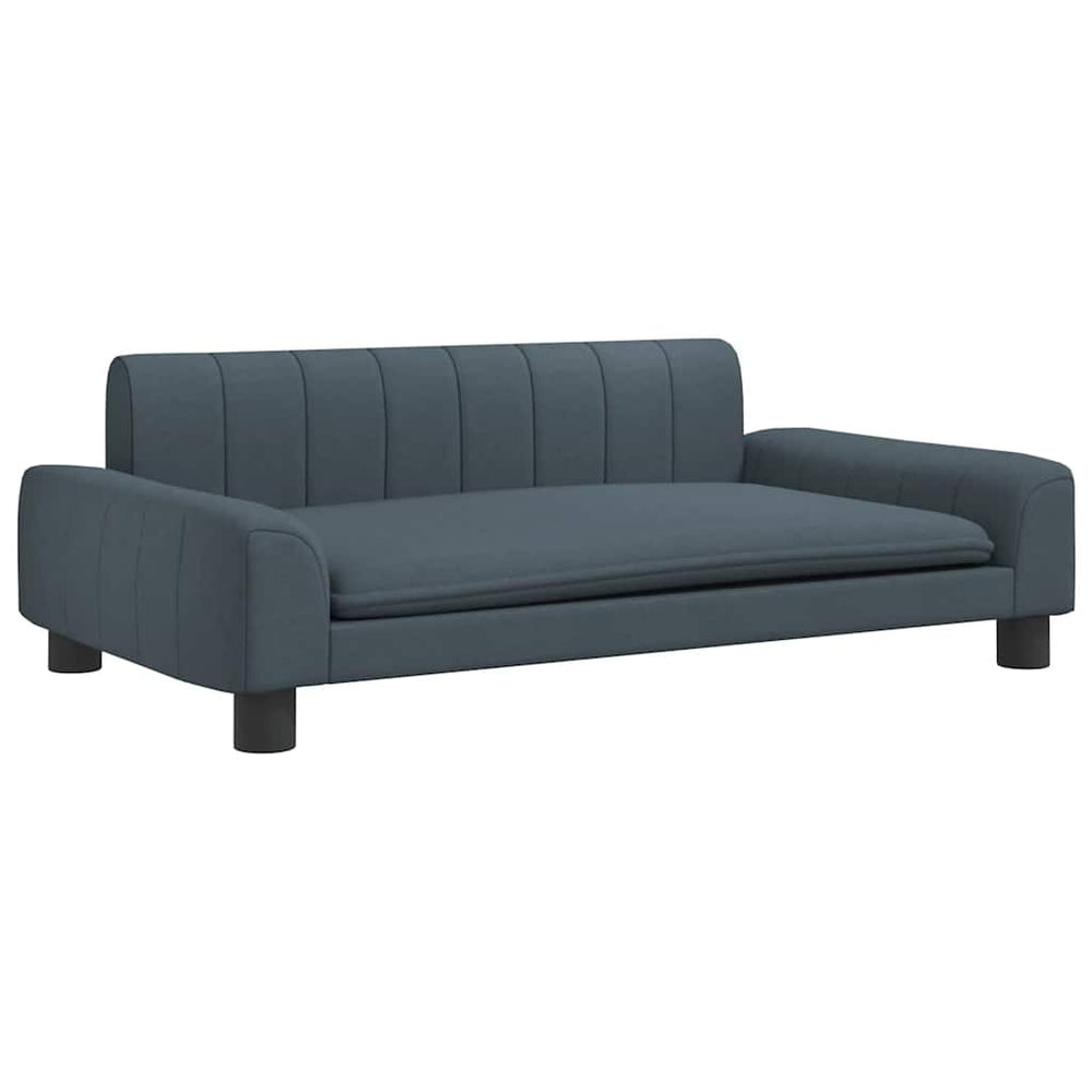Kindersofa Dunkelgrau Stoff 90x53x30 cm