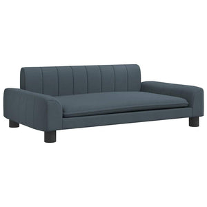 Kindersofa Dunkelgrau Stoff 90x53x30 cm