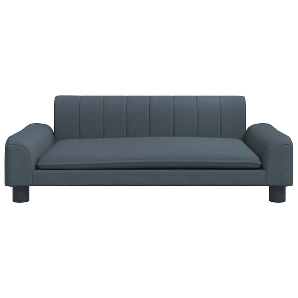 Kindersofa Dunkelgrau Stoff 90x53x30 cm