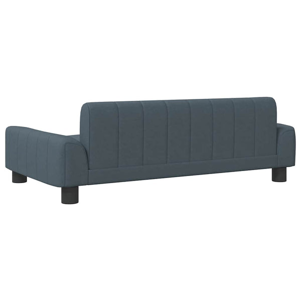 Kindersofa Dunkelgrau Stoff 90x53x30 cm