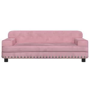 Kindersofa Rosa Samt 90 cm