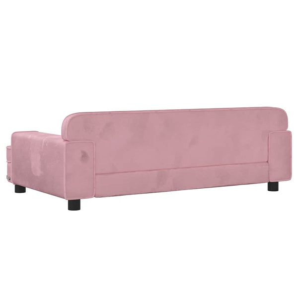 Kindersofa Rosa Samt 90 cm