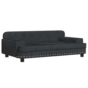 Schwarzes Kindersofa Samt 90x53 cm