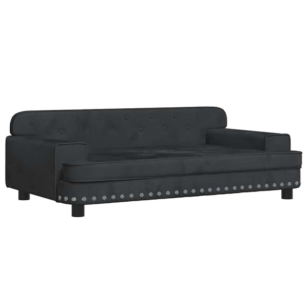 Schwarzes Kindersofa Samt 90x53 cm