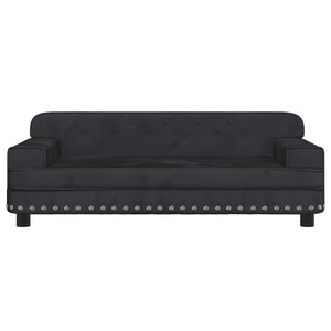 Schwarzes Kindersofa Samt 90x53 cm