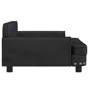 Schwarzes Kindersofa Samt 90x53 cm