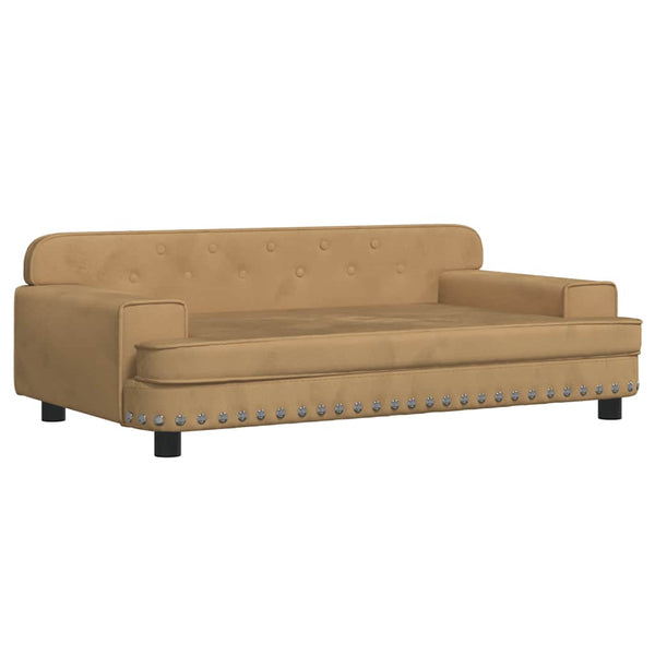 Kinder Sofa Braun Samt 90 cm