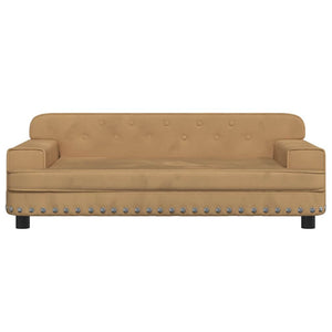 Kinder Sofa Braun Samt 90 cm
