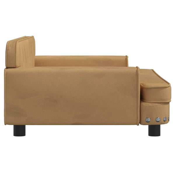 Kinder Sofa Braun Samt 90 cm