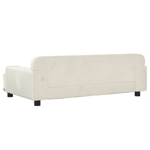 Creme Kindersofa Samt, 90cm