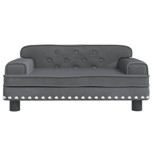 Kindersofa Dunkelgrau Samt 70x45x30 cm