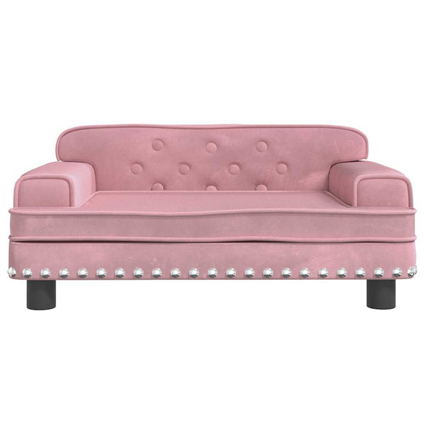 Kindersofa Rosa Samt 70x45x30 cm