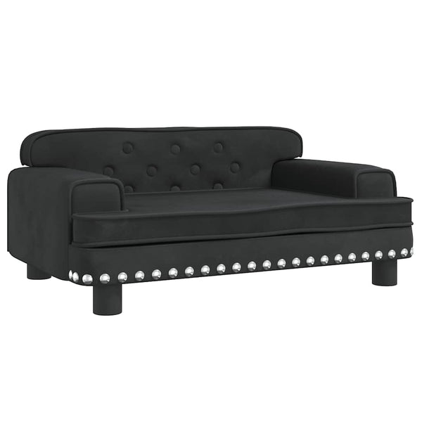 Schwarzes Kindersofa Samt 70cm