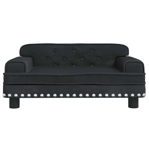 Schwarzes Kindersofa Samt 70cm