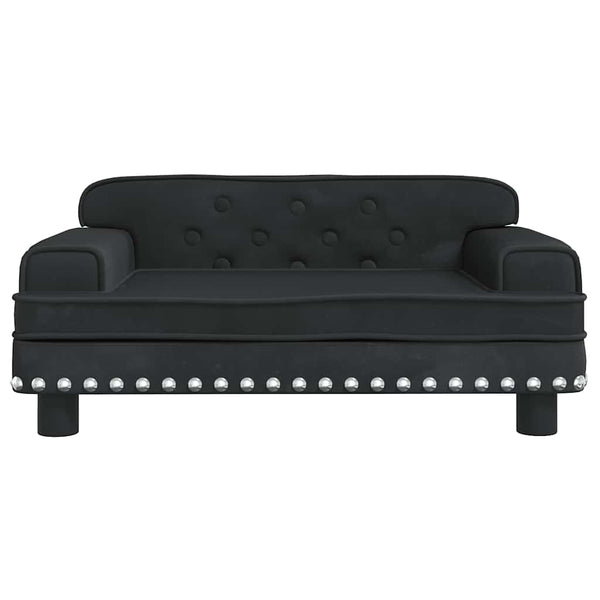Schwarzes Kindersofa Samt 70cm