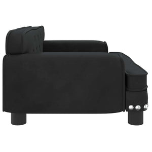 Schwarzes Kindersofa Samt 70cm