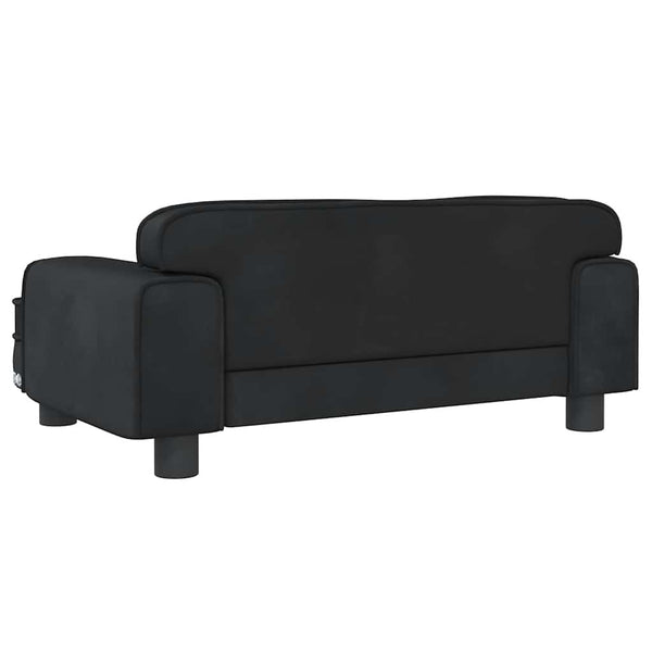 Schwarzes Kindersofa Samt 70cm