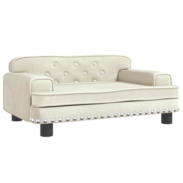 Creme Kindersofa Samt 70x45x30 cm