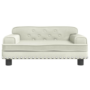 Creme Kindersofa Samt 70x45x30 cm