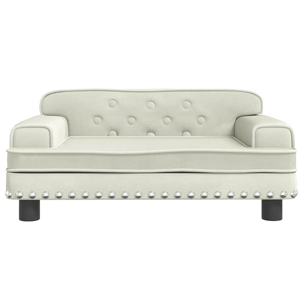 Creme Kindersofa Samt 70x45x30 cm