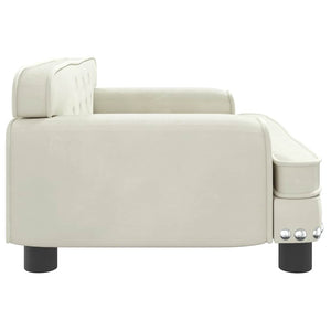 Creme Kindersofa Samt 70x45x30 cm
