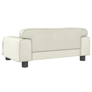 Creme Kindersofa Samt 70x45x30 cm