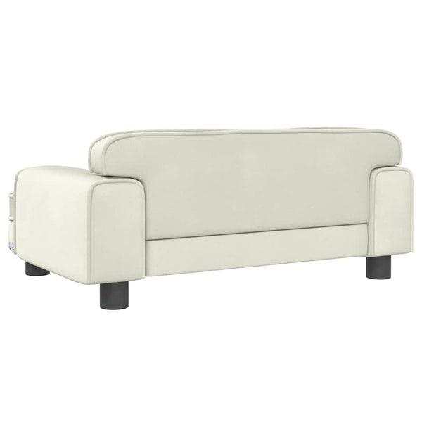 Creme Kindersofa Samt 70x45x30 cm