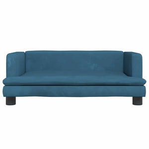 Blaues Kindersofa Samt 80x45x30 cm