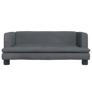 Kindersofa Dunkelgrau Samt 80x45x30cm