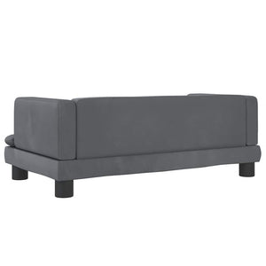 Kindersofa Dunkelgrau Samt 80x45x30cm
