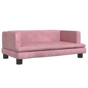 Rosa Kindersofa Samt, 80 cm