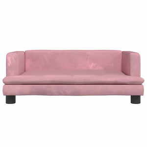 Rosa Kindersofa Samt, 80 cm