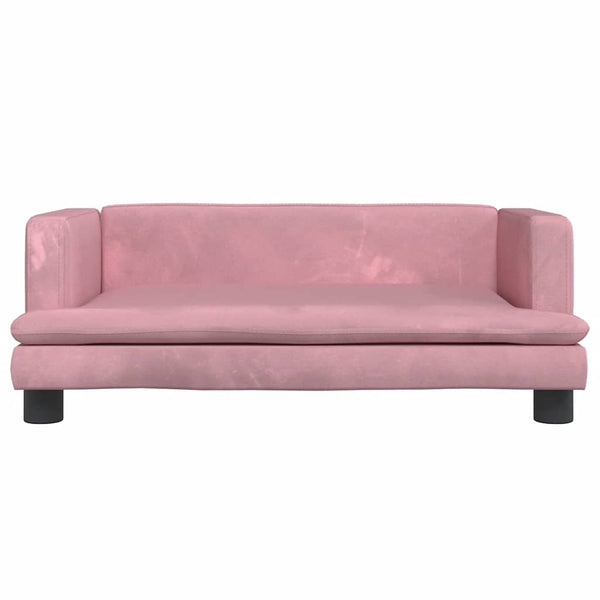 Rosa Kindersofa Samt, 80 cm
