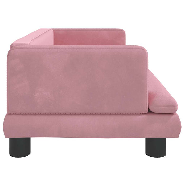 Rosa Kindersofa Samt, 80 cm