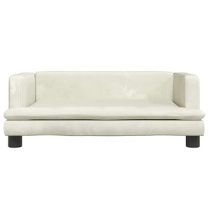 Kindersofa Creme Samt 80x45x30 cm