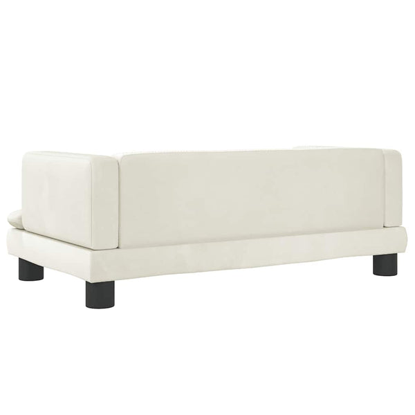 Kindersofa Creme Samt 80x45x30 cm