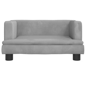 vidaXL Canapé enfant Gris clair 60x40x30 cm Velours