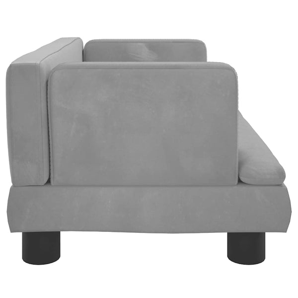 vidaXL Canapé enfant Gris clair 60x40x30 cm Velours