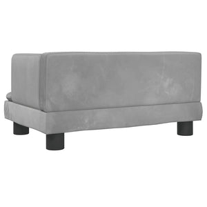 vidaXL Canapé enfant Gris clair 60x40x30 cm Velours