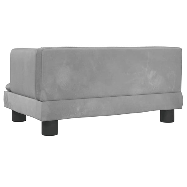 vidaXL Canapé enfant Gris clair 60x40x30 cm Velours