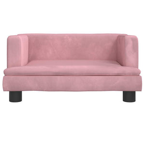 Kindersofa Rosa Samt 60x40x30 cm