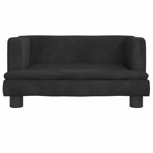 vidaXL Canapé enfant noir 60x40x30 cm velours